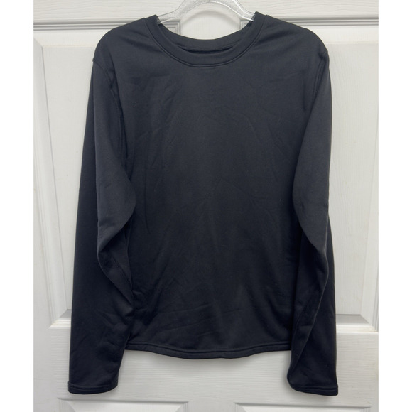 VRY WRM Very Warm Fleece Long Sleeve Top Great Base Layer Size Medium Black - Picture 1 of 5